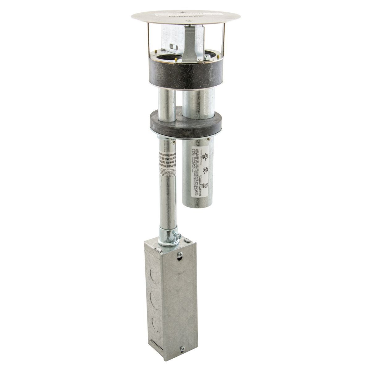 Fire Rated Poke Throughs, Furniture Feed 4" Series, Through Floor Fitting with Junction Box