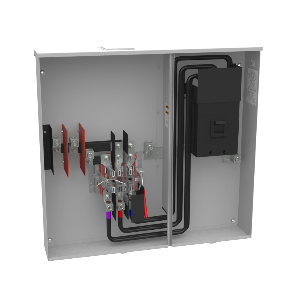 U6230X400K7L Single Position Meter Socket, 320 Amp, 3 Phase, R
