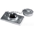 Device Box Cover, Non-Locking Weatherproof, 1 Gang, 4.3 in Length, 3.2 in Width, 3 in Depth, U-Shape, Receptacle Cover, Surface Mount, Malleable Iron, Triple-Coated, Gray