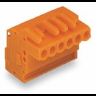 1-conductor female connector, angled; CAGE CLAMP; 2.5 mm; Pin spacing 5.08 mm; 2-pole; 2,50 mm; orange