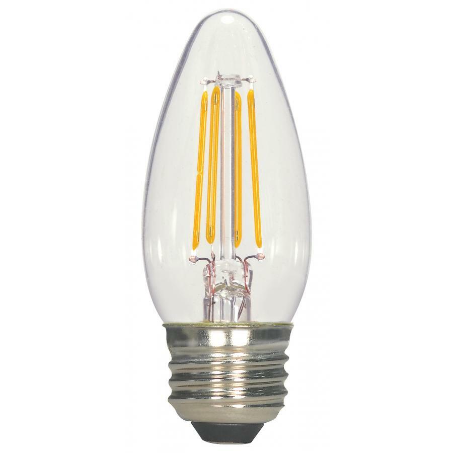 5.5 Watt B11 LED Lamp - Clear - Medium Base - 2700K - 500 Lumens - 120 Volts - Carded