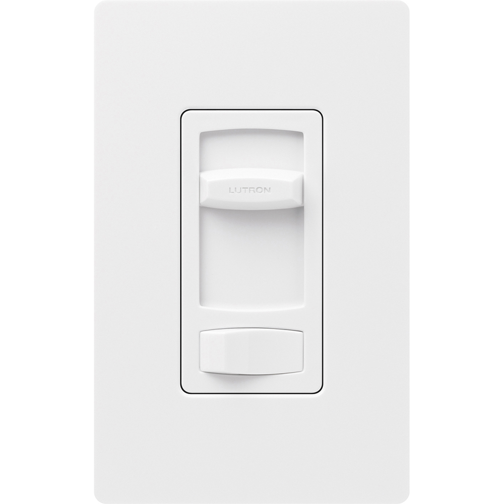 Skylark Contour Dimmer, Incandescent/Halogen, Magnetic Low-Voltage, 3-way/single-pole, preset, 120V/1000W inc/hal, 600VA MLV, clamshell packaging in white