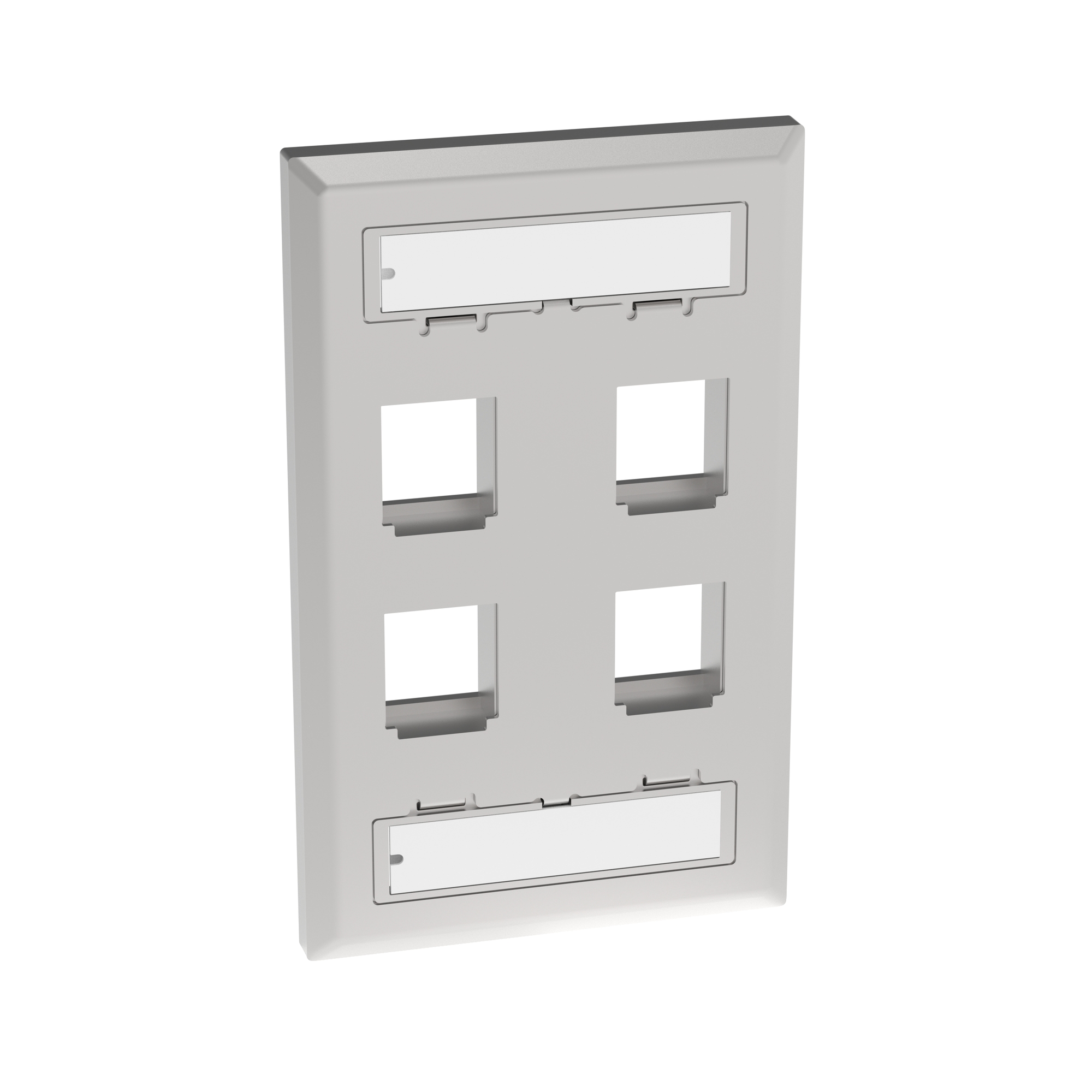 NK 4-port, single gang, stainless steel,