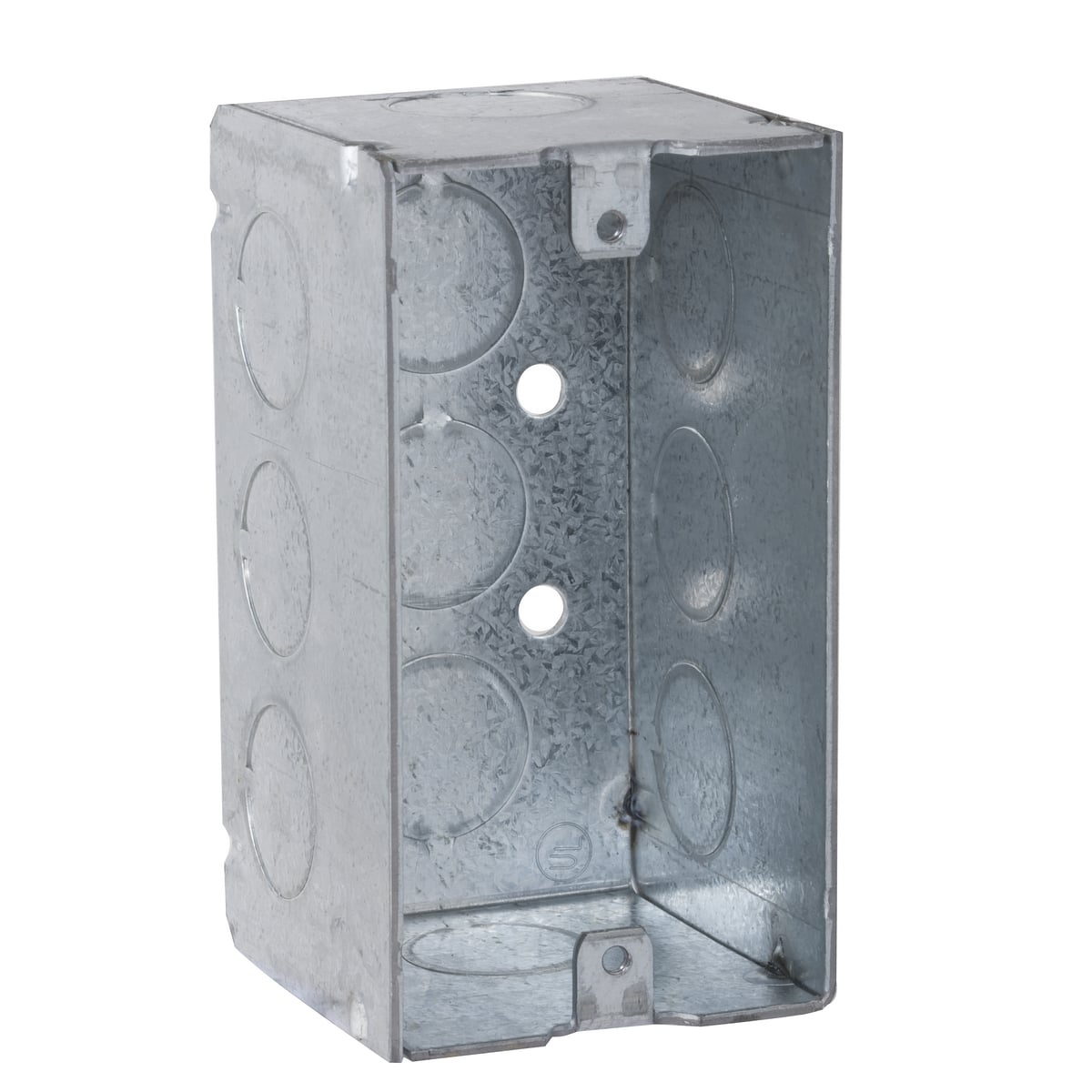 4 In. x 2 In. Handy Boxes, 2-1/8 In. Deep - Welded with Conduit KO's1/2-3/4 KO