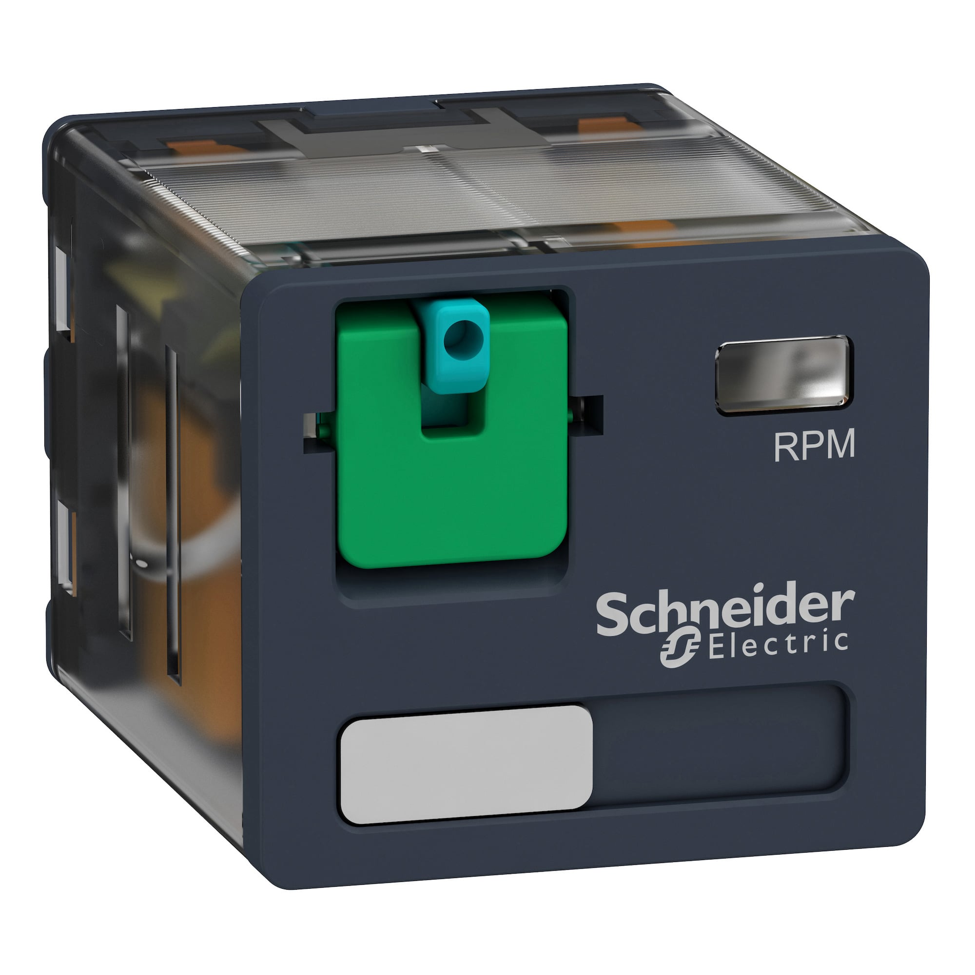 Harmony, Power plug-in relay, 15 A, 3 CO, with lockable test button, 24 V DC
