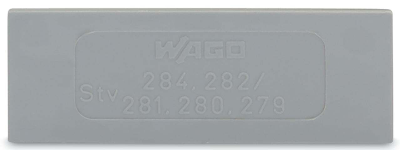 Step-down intermediate plate; 1 mm thick; "only for 4 mm terminal blocks; gray