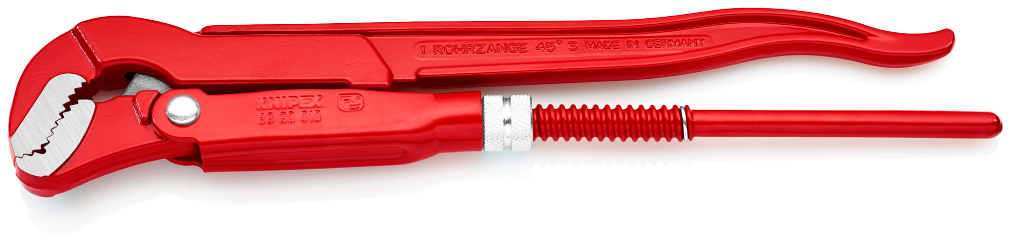 Swedish Pipe Wrench-S-Type, 12 1/2 in., Bare Handles