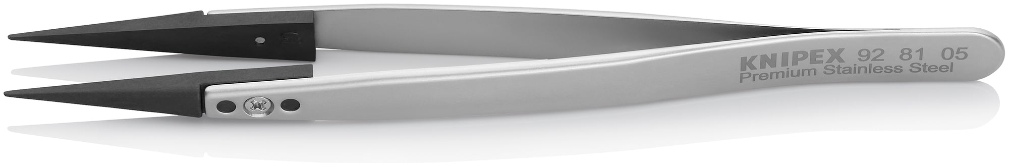 Premium Stainless Steel Gripping Tweezers-Pointed Tips, 5 1/4 in., 0.70 mm TT, 0.60 mm TW