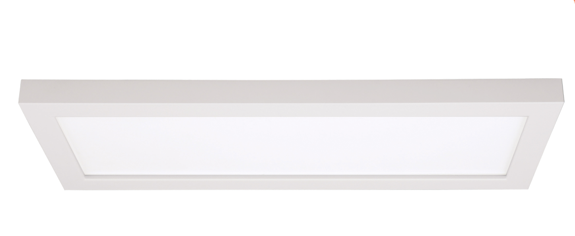 Fixture RetroFit, Designation: 16W 18" x 5" Flush Mount LED Fixture - Rectangle Shape - White Finish - 120V - 90 CRI