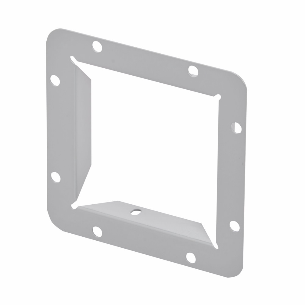 Eaton B-Line series wireway end flange, Wireway end flange, NEMA 1, Steel, ANSI 61 gray painted finish, 6" X 6"