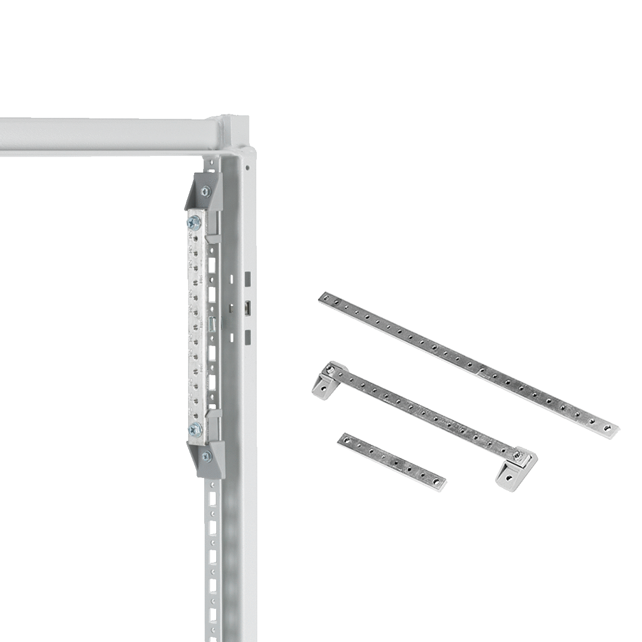 Grounding Bar System 400mm, fits 600mm Depth, Plated, Copper