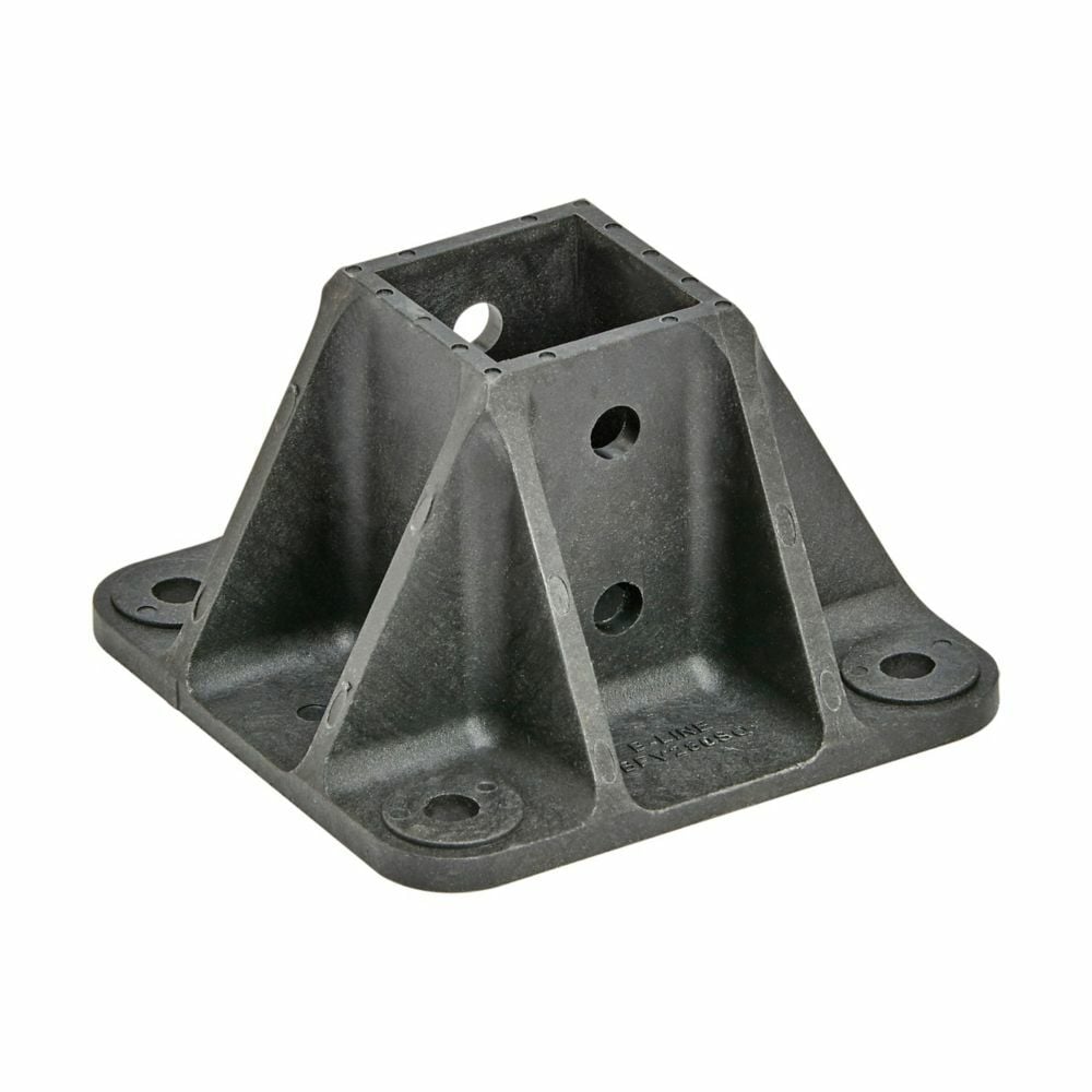 Eaton B-Line series post base, 5" H x 5" L x 3" W, Steel