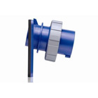 30 Amp, 250 Volt, IEC 309-1 & 309-2, 2P, 3W, Inlet North American Pin & Sleeve Receptacle, Industrial Grade, IP67, Watertight, - Blue