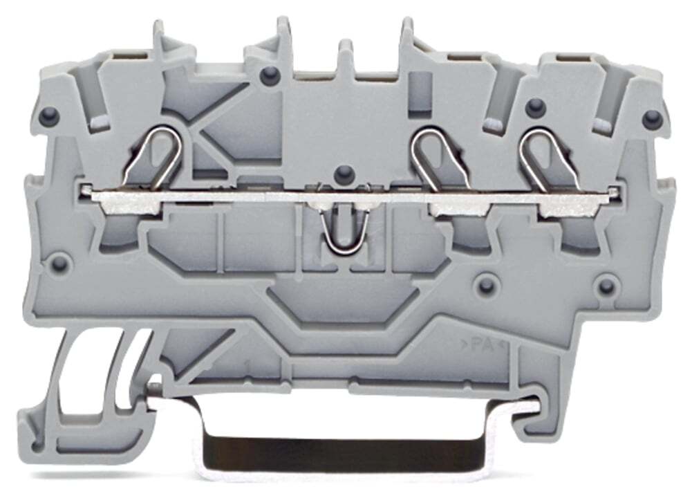 3-conductor through terminal block; 1 mm; suitable for Ex e II applications; side and center marking; for DIN-rail 35 x 15 and 35 x 7.5; Push-in CAGE CLAMP; 1,00 mm; yellow