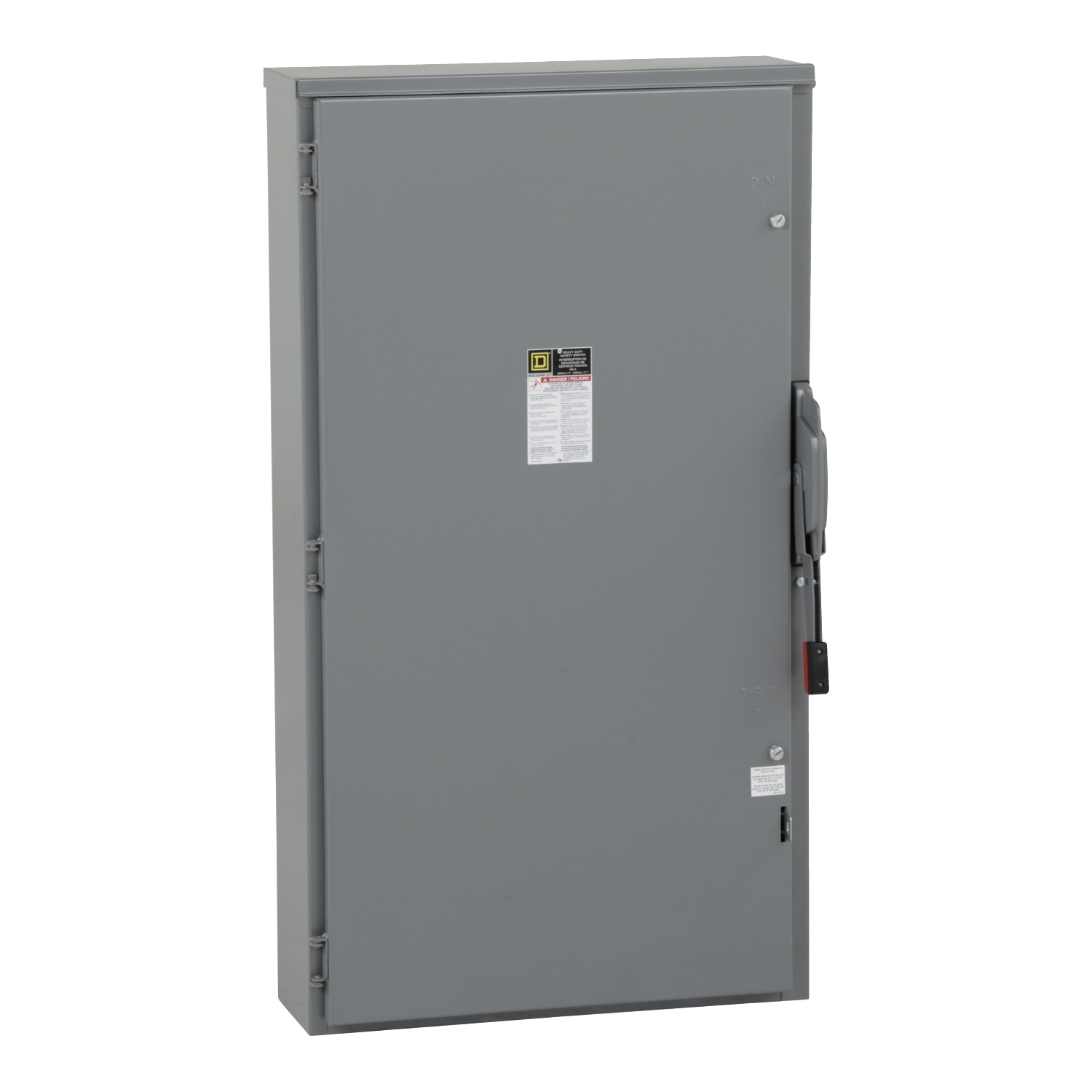 Safety switch, heavy duty, non fusible, 600A, 3 pole, 500hp, 600VAC/DC, NEMA 3R, neutral factory installed