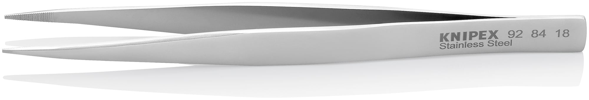 Stainless Steel Gripping Tweezers-Blunt Tips, 5 in., 0.50 mm TT, 1.00 mm TW