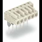Female connector for rail-mount terminal blocks; 0.6 x 1 mm pins; angled; 100% protected against mismating; Pin spacing 5 mm; 20-pole; light gray