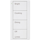Pico Wireless Control, 4-button, 434 MHz, scene control of lights, kitchen text engraving, in snow