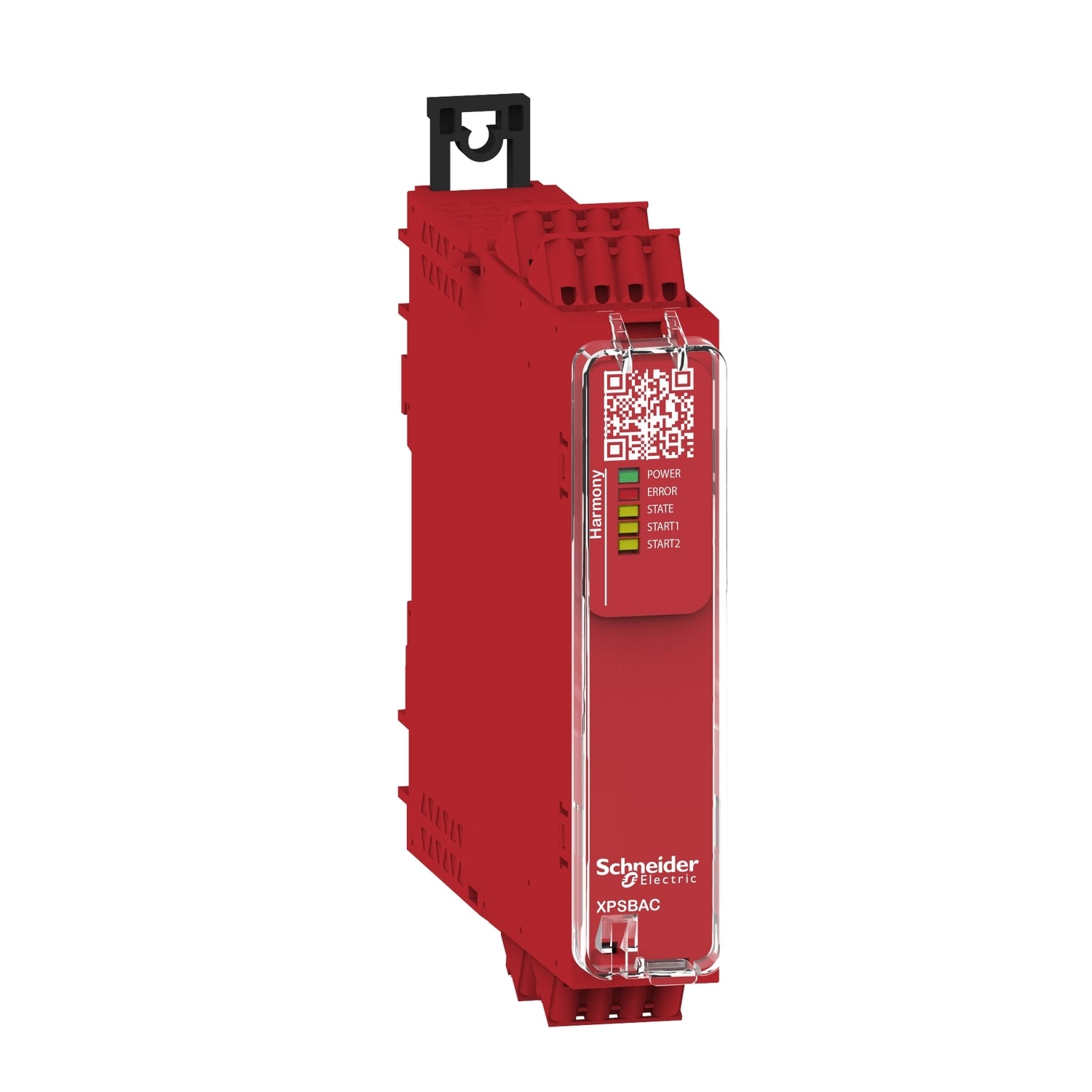 safety module, Harmony XPS, estop or guard, connected to supply terminals 48 to 240V AC or DC , no inputs, spring