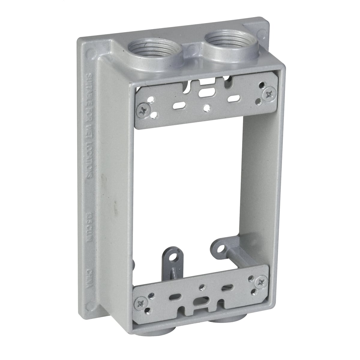 1-Gang 1/2 in. 4-Hole Extension Ring - Gray