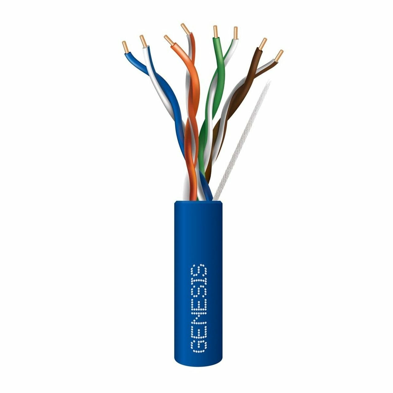 63602106 Cat6 Cable, 23 AWG, 4 Pair, Blue, 1000 ft reel in box