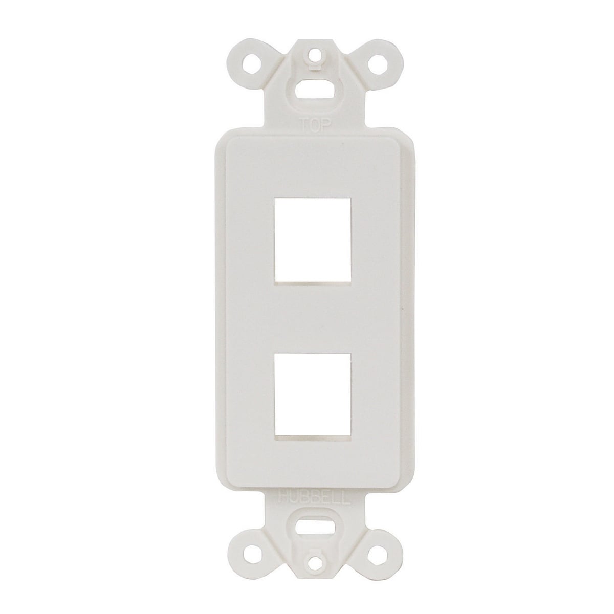 Phone/Data/Multimedia Component, StyleLine Outlet Frame, 2-Port, Office White