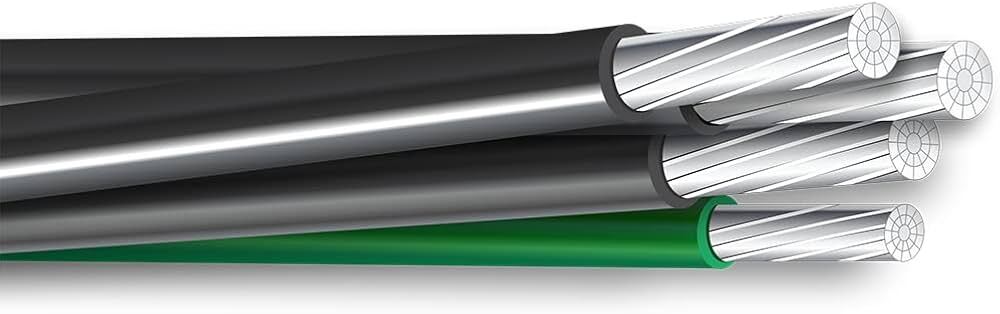 Mobile Home Feeder Service Entrance Cable, 4/0-4/0-2/0-4, 1000 Foot Reel
