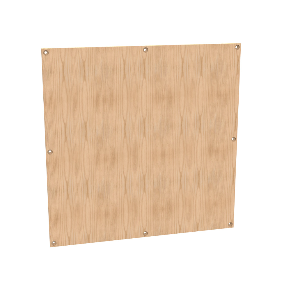 Back Panel Non UL Listed 48x48 Hinge and Screw Cover No Paint Wood Hole Pattern