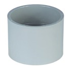 Standard Coupling, Size 1/2 Inch, Length 1-1/2 Inch, Outer Diameter 1-7/64 Inch, Inner Diameter 0.728 Inches, Material PVC, Color Gray, For use with Schedule 40 and 80 Conduit