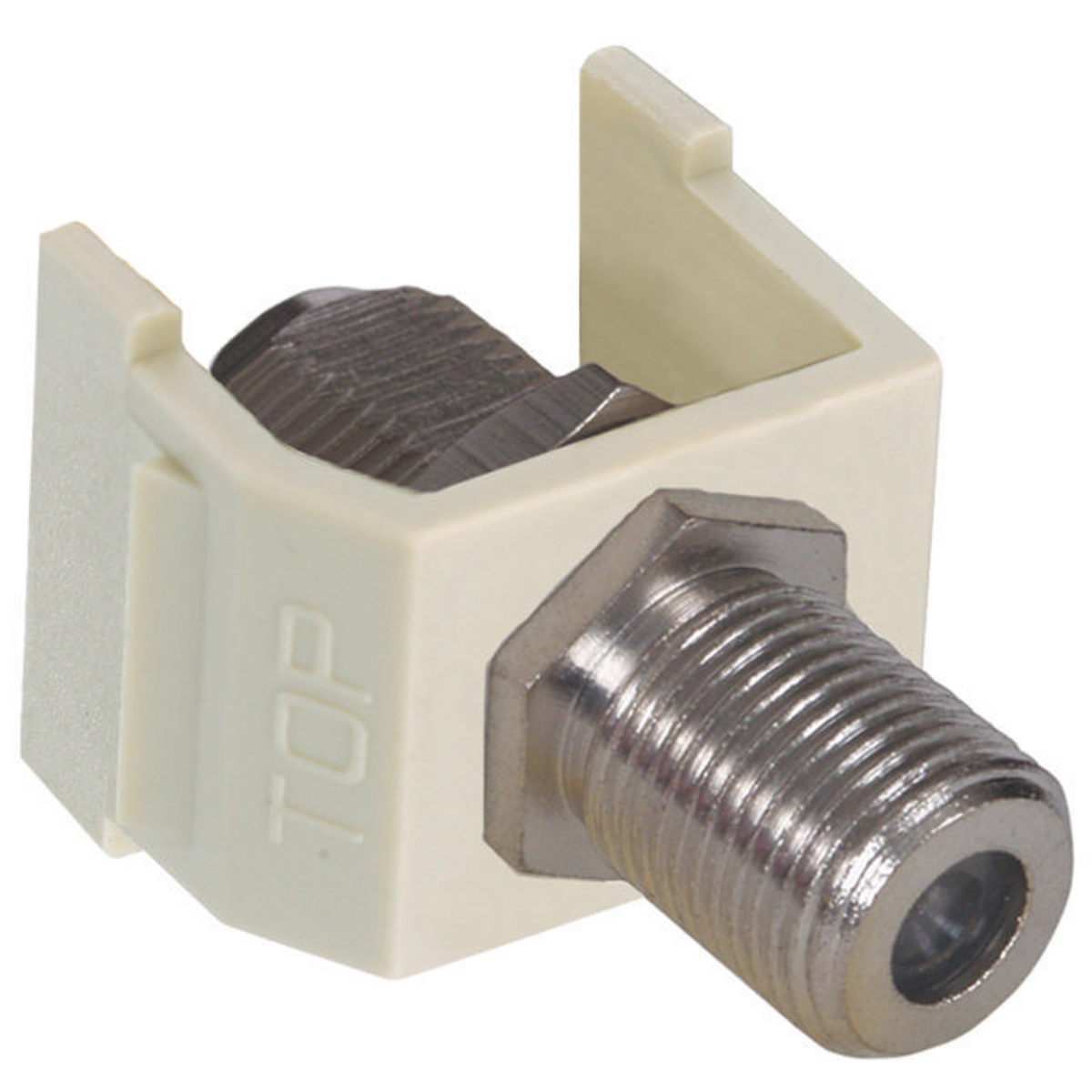 Snap-Fit, F-Coax Connector, White