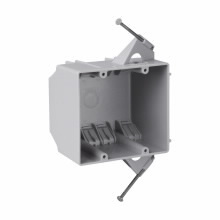 Eaton Crouse-Hinds series Switch Box, Nails, NM clamps, 3"; PVC, Angle, Two-gang, 32.0 cubic inch capacity