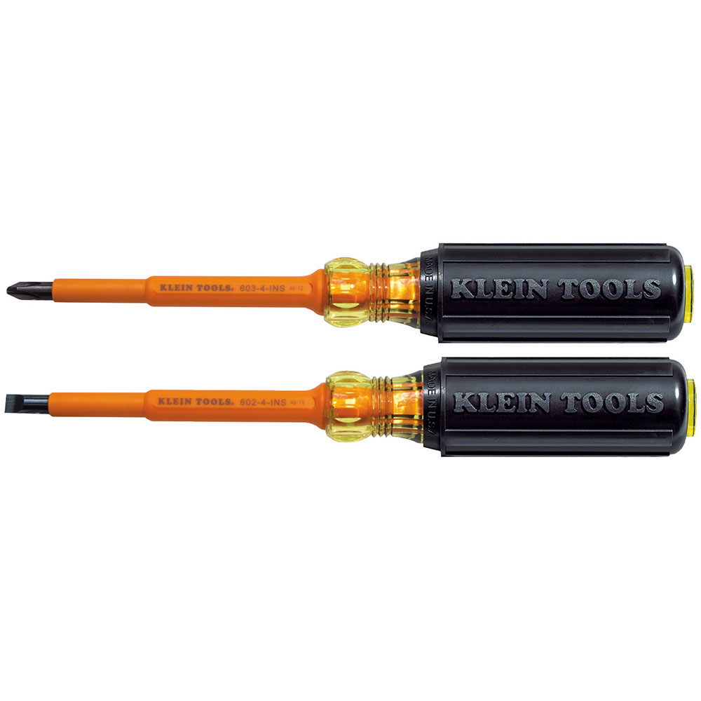 Screwdriver Set, 1000V Insulated Slotted and Phillips, 2-Piece