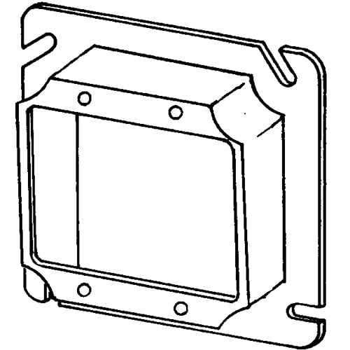 Features:Configuration Double Device, Standard:UL E18095, Material:Steel, Shape:Square, Size:4.6875 X 4.6875 X 0.75IN, Cubic Capacity:8.5CI