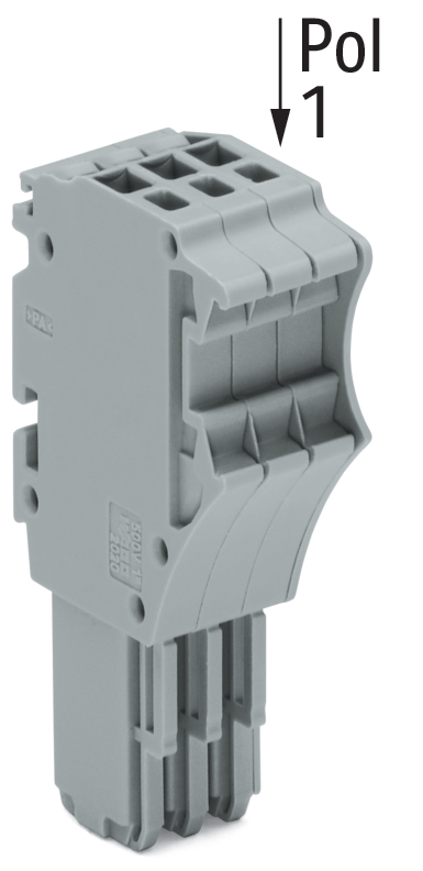 1-conductor female connector; Push-in CAGE CLAMP; 1.5 mm; Pin spacing 3.5 mm; 3-pole; 1,50 mm; gray