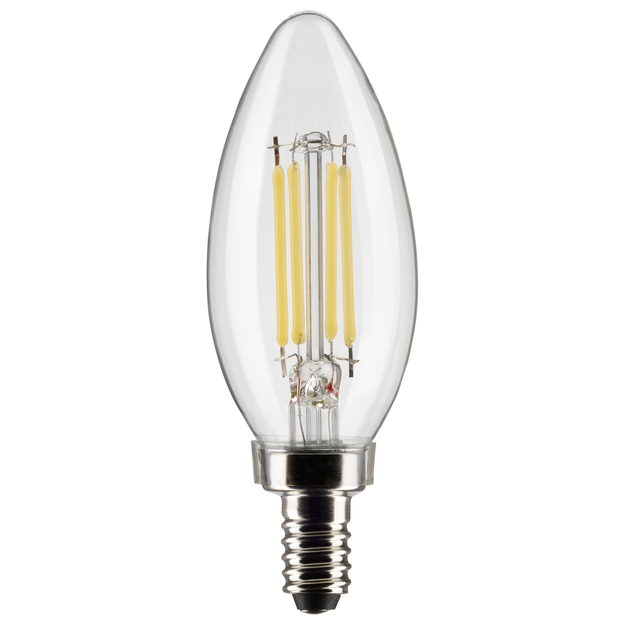 5.5 Watt B11 LED Lamp - Clear - Candelabra Base - 90 CRI - 4000K - 120 Volts