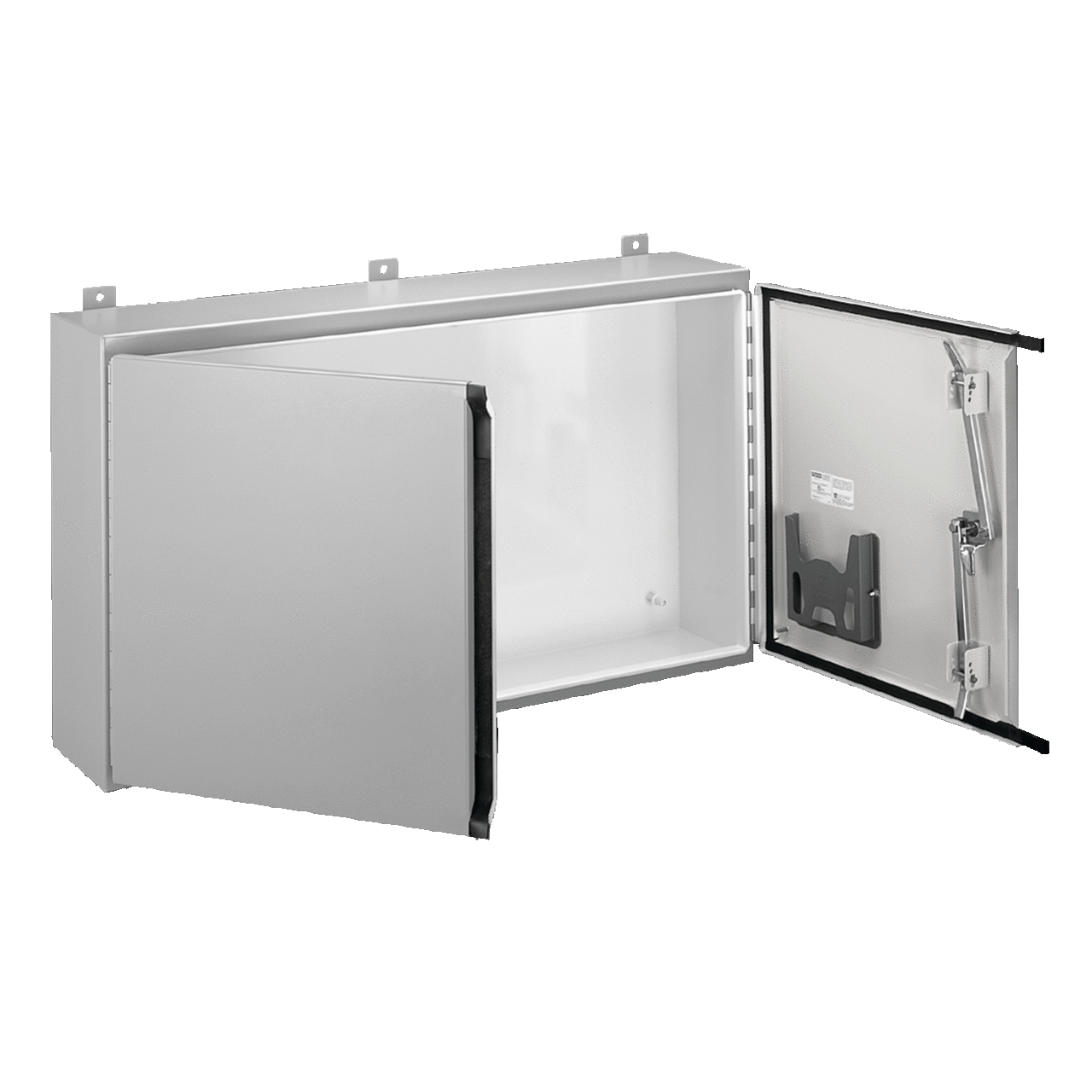 Continuous Hinge 2-Door with Handle Type 12, 48.00x48.00x12.00, Gray, Steel