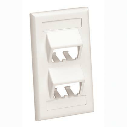 Faceplate, 4 Port, Classic, Sloped, Off 