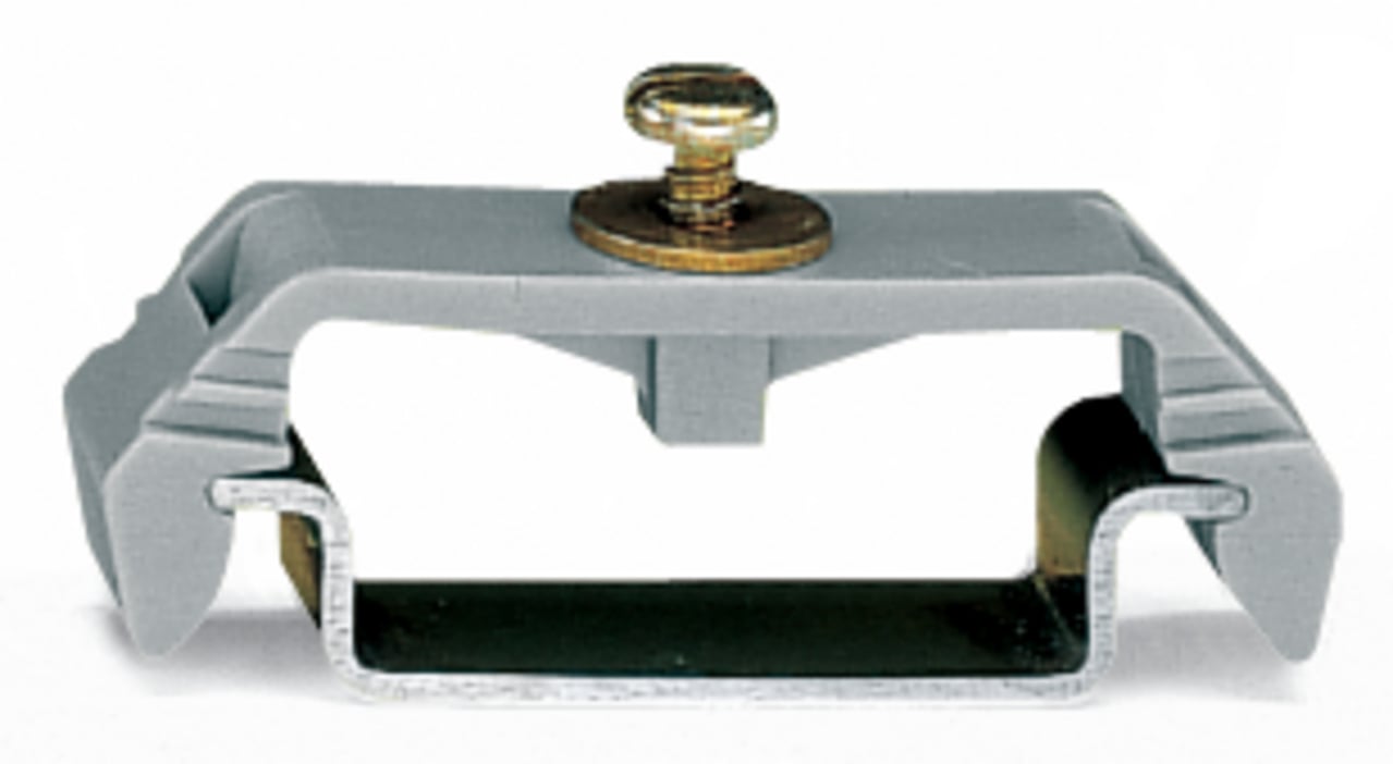 Mounting carrier; for isolated mounting on DIN 35 rails; gray