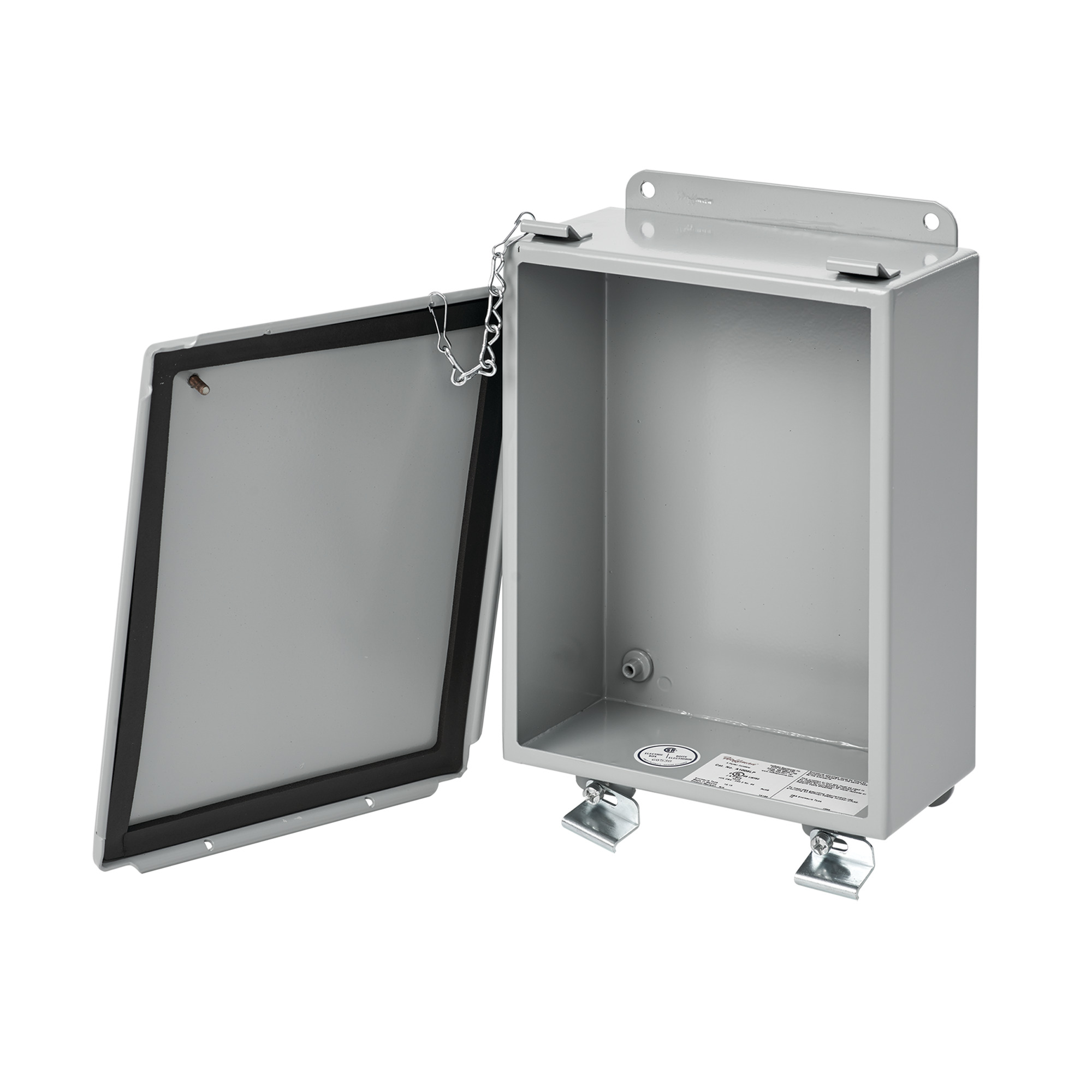 Lift-Off Clamp Cover Enclosure Type 12, 6.00x4.00x3.00, Gray, Mild Steel