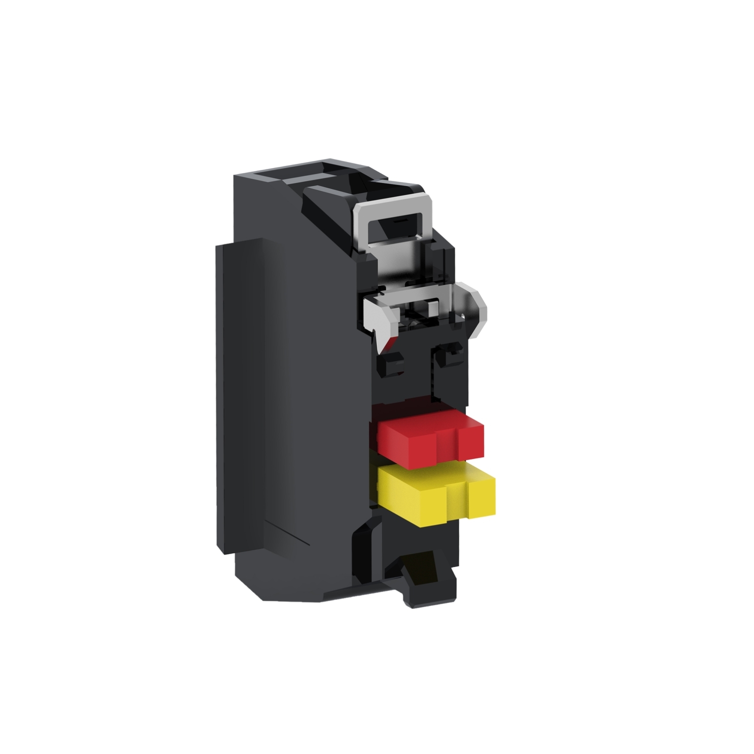 Contact block, Harmony XB4, Harmony XB5, single contact, silver alloy, screw clamp terminal, 1NC with monitoring contact