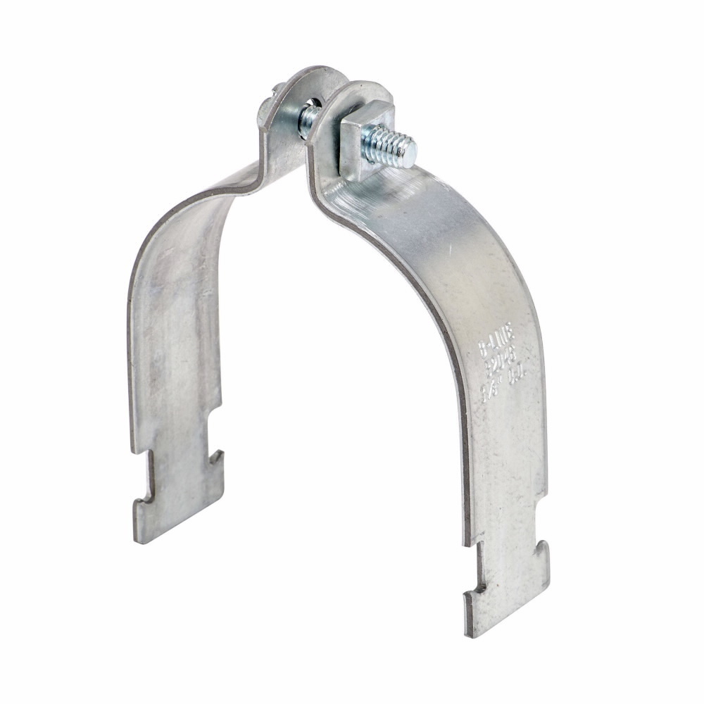 Eaton B-Line series O.D. pipe and conduit clamp, 0.1040" H x 6.7030" L x 1.25" W, Steel, Pipe or conduit clamps