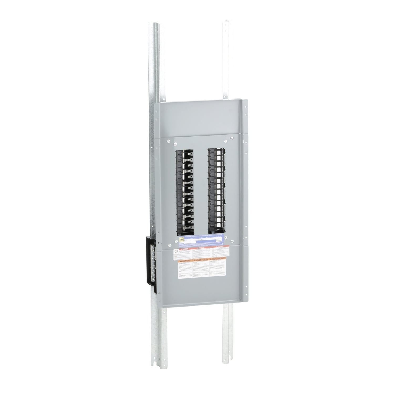 Panelboard interior, NQ, main lugs, 400A, Cu bus, 30 pole spaces, 1 phase, 3 wire, 240VAC, 48VDC