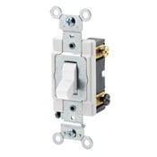 CSB3-15W 3-Way Grounding Ac Quiet Toggle Switch, 120/277 V AC, 15 A, 1/2, 2 hp Power Rating
