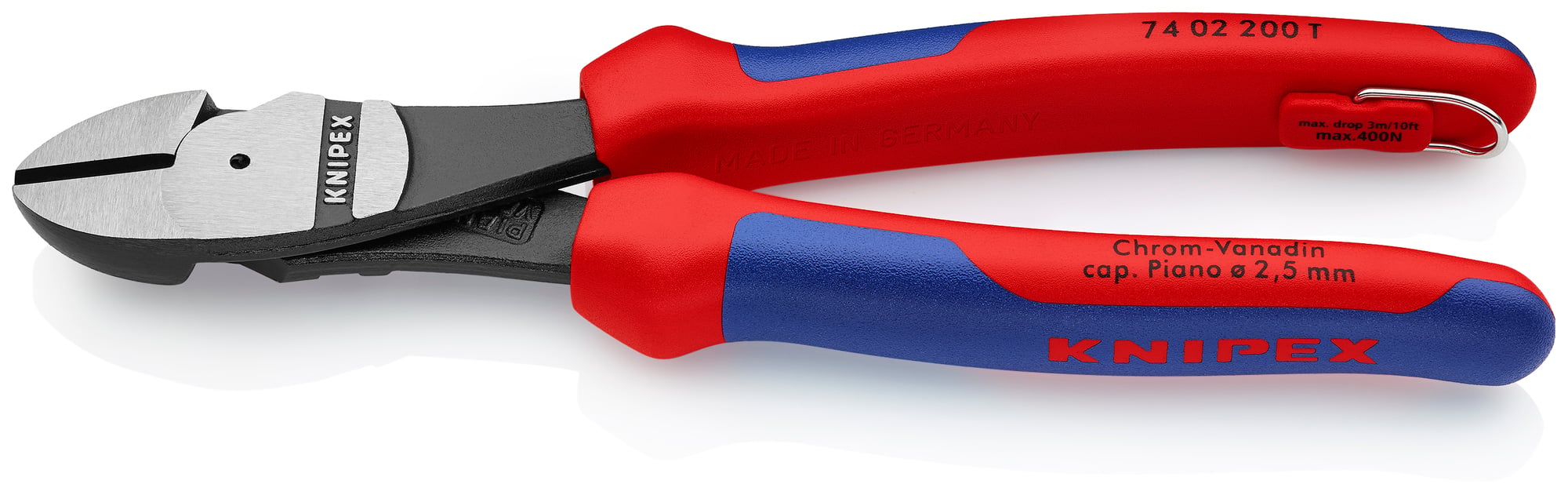 High Leverage Diagonal Cutters-Tethered Attachment, 8 in., Multi-Component