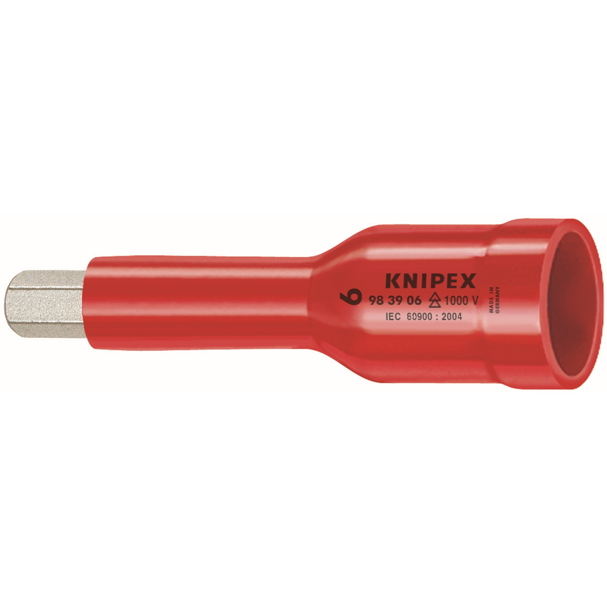 Hex Socket, 3/8 in. Drive-1000V Insulated, 5 mm, 3 in.