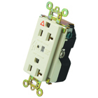 Isolated Ground Surge Protective Duplex Receptacle offers increased transient protection, reliability and protection notification (Audible Alarm with LED Indicator). Back and, Side Wire, 20amp 125volt, Light Almond.