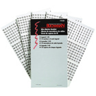 Buchanan, Wire Marker Booklet, Size: 1/4 X 1-1/2 IN Marker, Legend: 1-45, Markers Per Page: 10, Number Of Pages: 10/Booklet, Legend Color: Non-Smear Black, Includes: 450 Wire Markers And 450 Terminal Markers