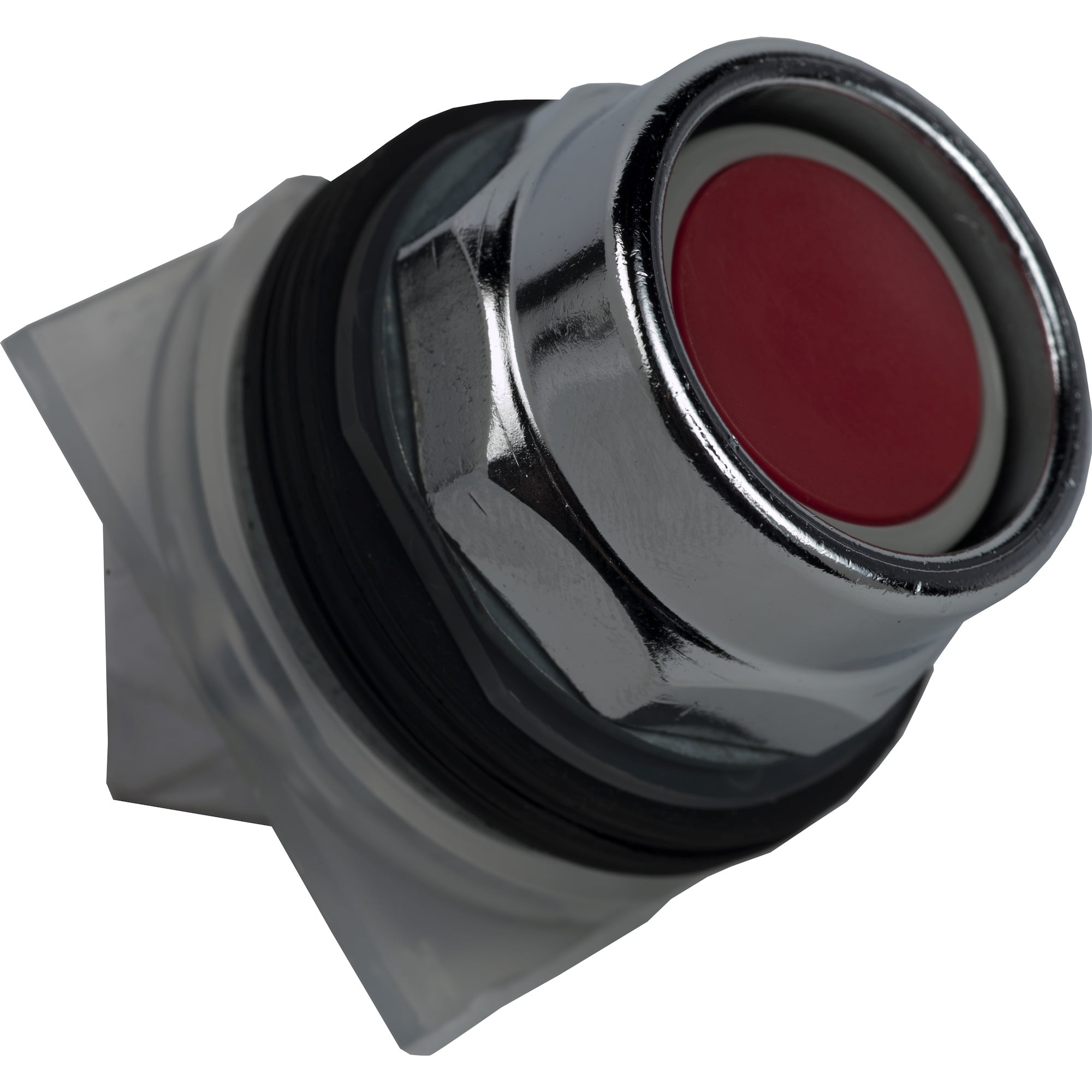 Push-button head, Harmony 9001K, metal, recessed, red, 30mm, spring return