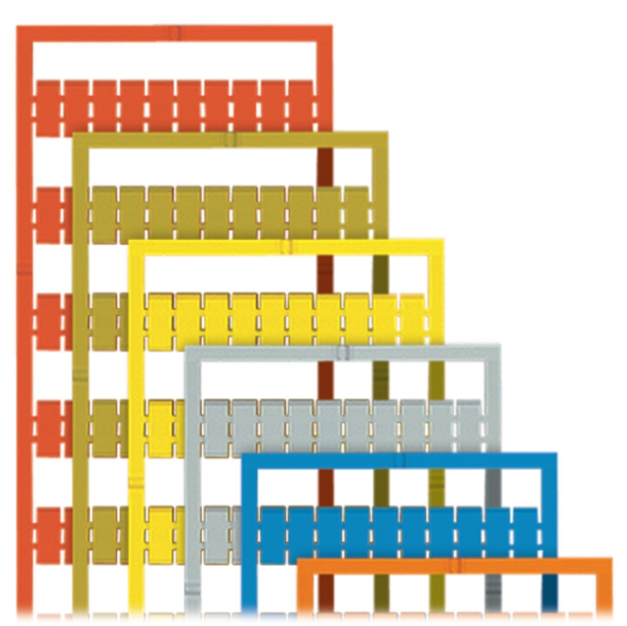 WMB marking card; as card; for terminal block width 5 - 17.5 mm; stretchable 5 - 5.2 mm; plain; snap-on type; red