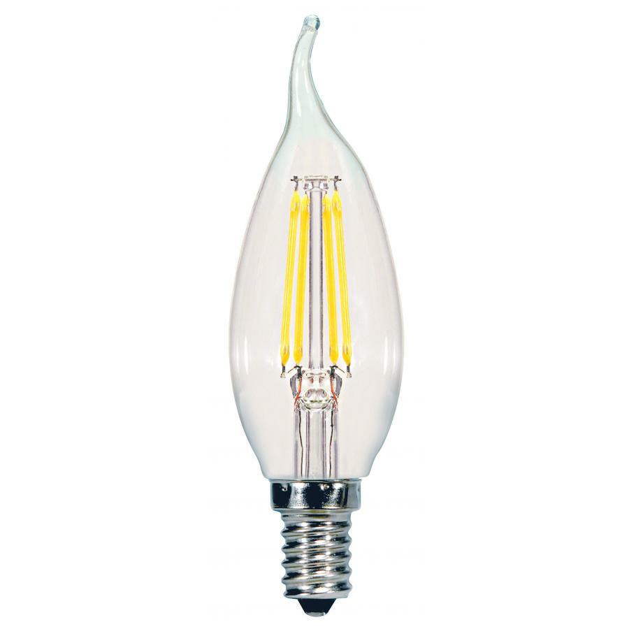 5.5 Watt CA11 LED - Clear - Candelabra Base - 3000K - 500 Lumens - 120 Volts